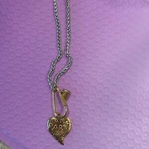 Yochi Mon Cherie Silver Heart Necklace